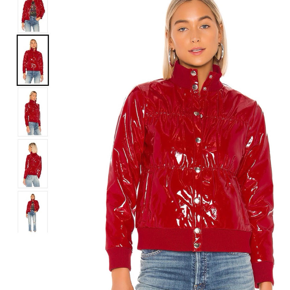 Chaser Faux Patten Leather Puffer Jacet - Picture 4 of 4